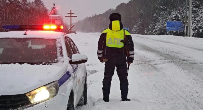 Госавтоинспекция предупредила водителей об опасности на дорогах из‑за снегопада