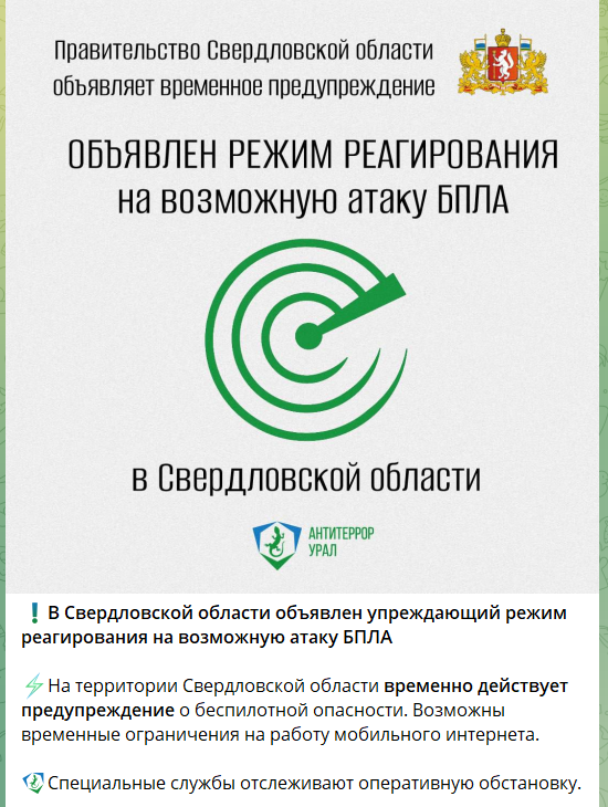 бпла угроза предупреждение